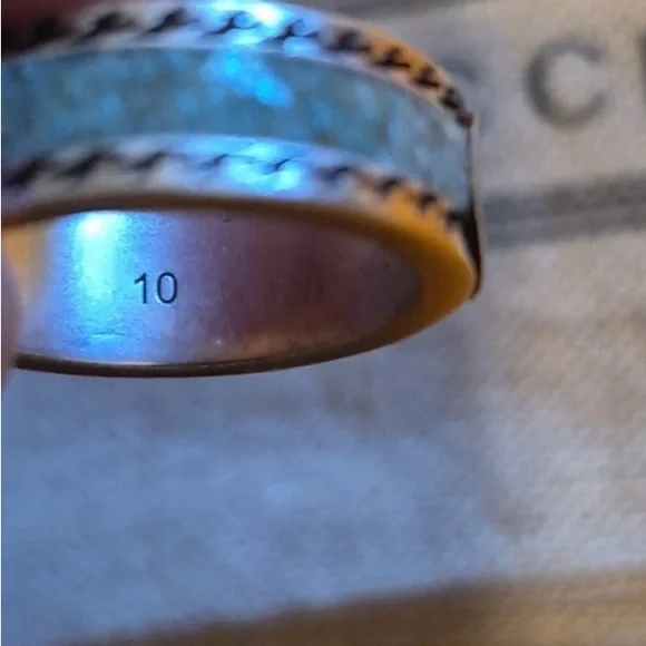 Gucci Interlocking G Turquoise Enamel Ring - Picture 3 of 6